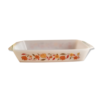 Rectangular oven dish Arcopal vintage tulips