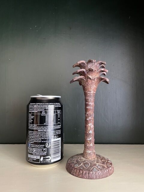 Pair of iron candle holders