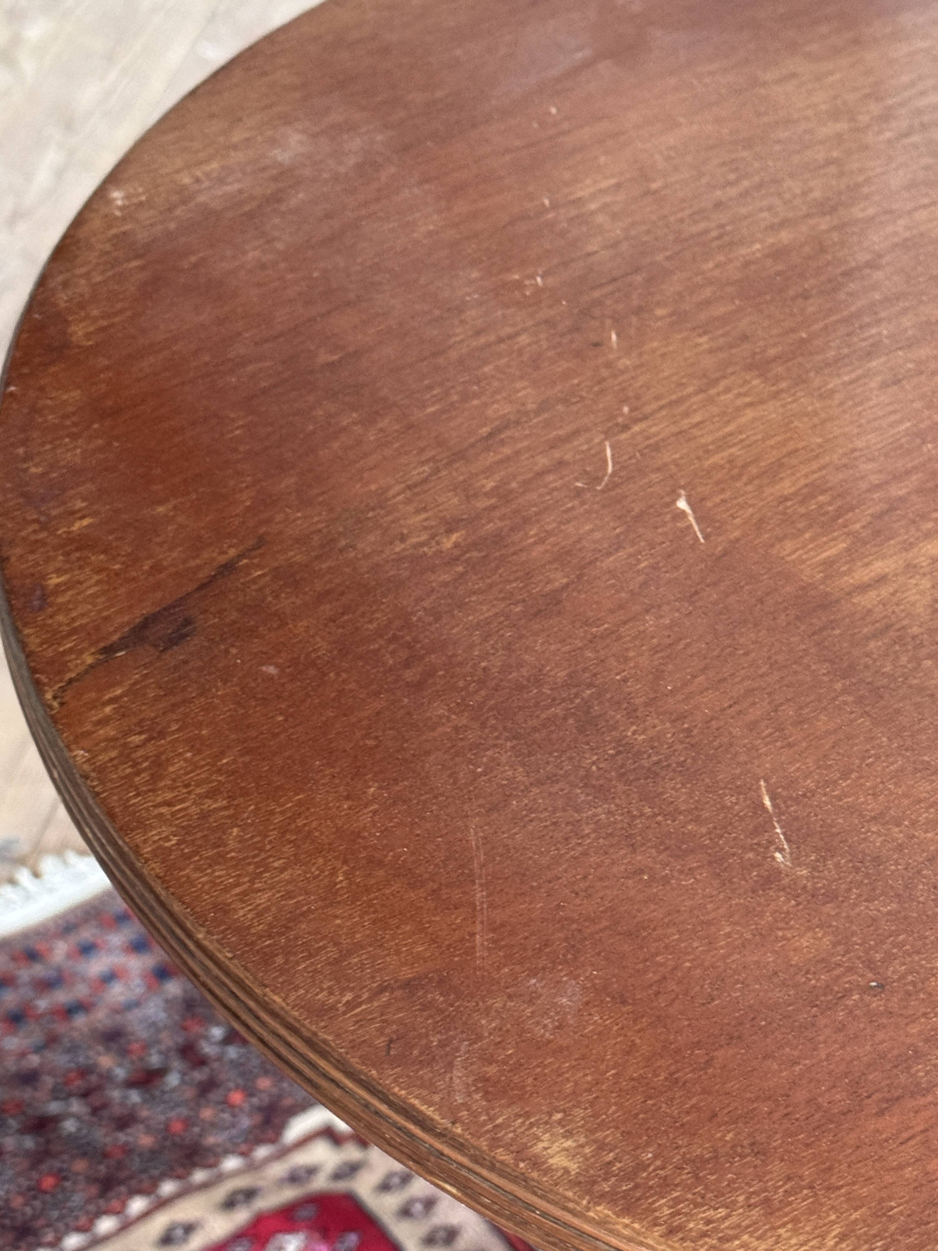Pair of victorian empire style mahogany tables, 20th century