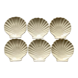 Beige and caramel ceramic scallops