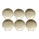 Beige and caramel ceramic scallops
