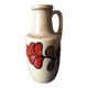 Vintage Germany ceramic vase with a floral pattern