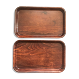 Pair of vintage teak tops