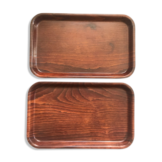 Pair of vintage teak tops