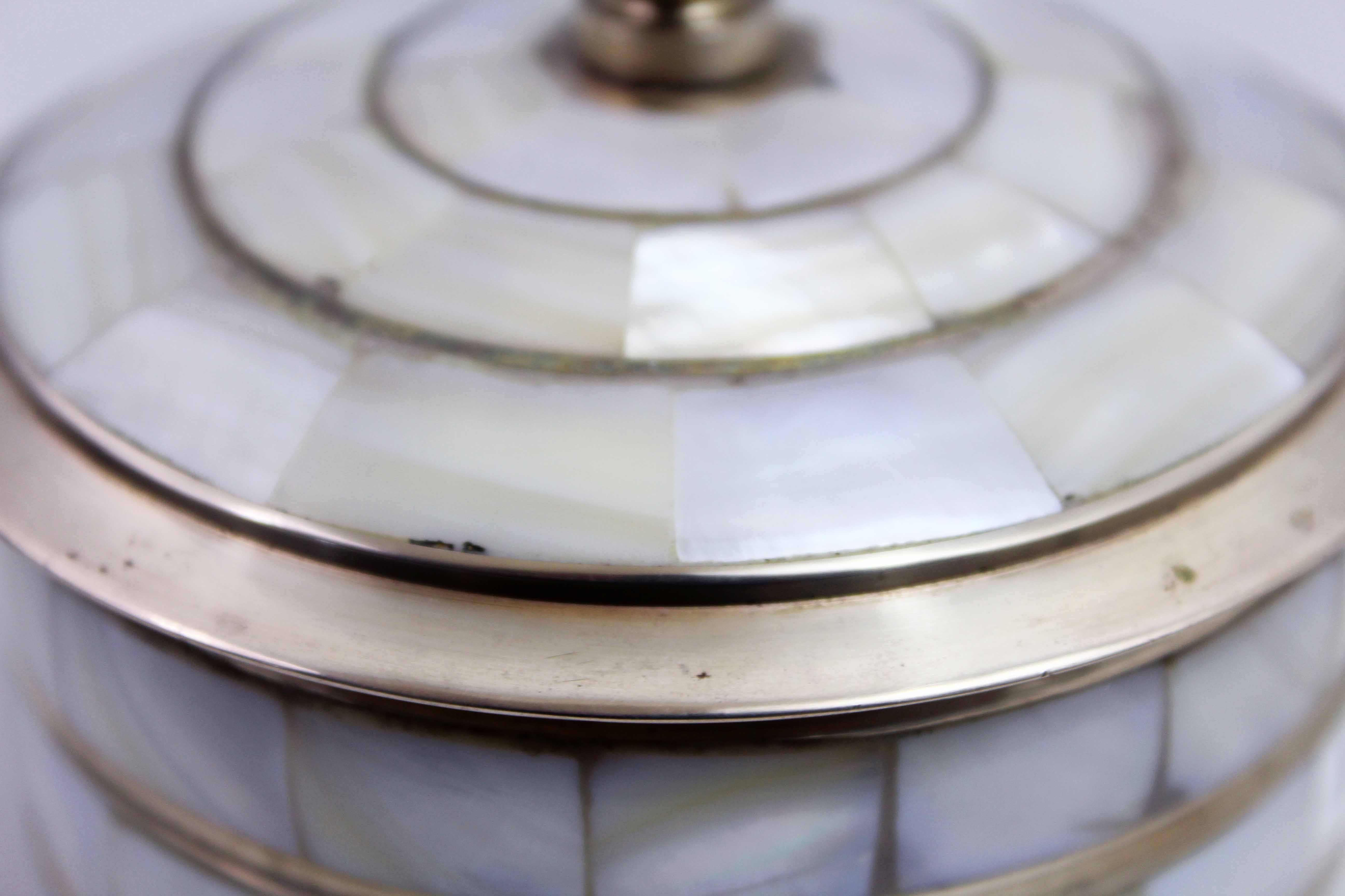 Vintage box in brass and mother-of-pearl