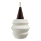 Teak and opaline pendant light from the 60s by Louis Kalff for Philips