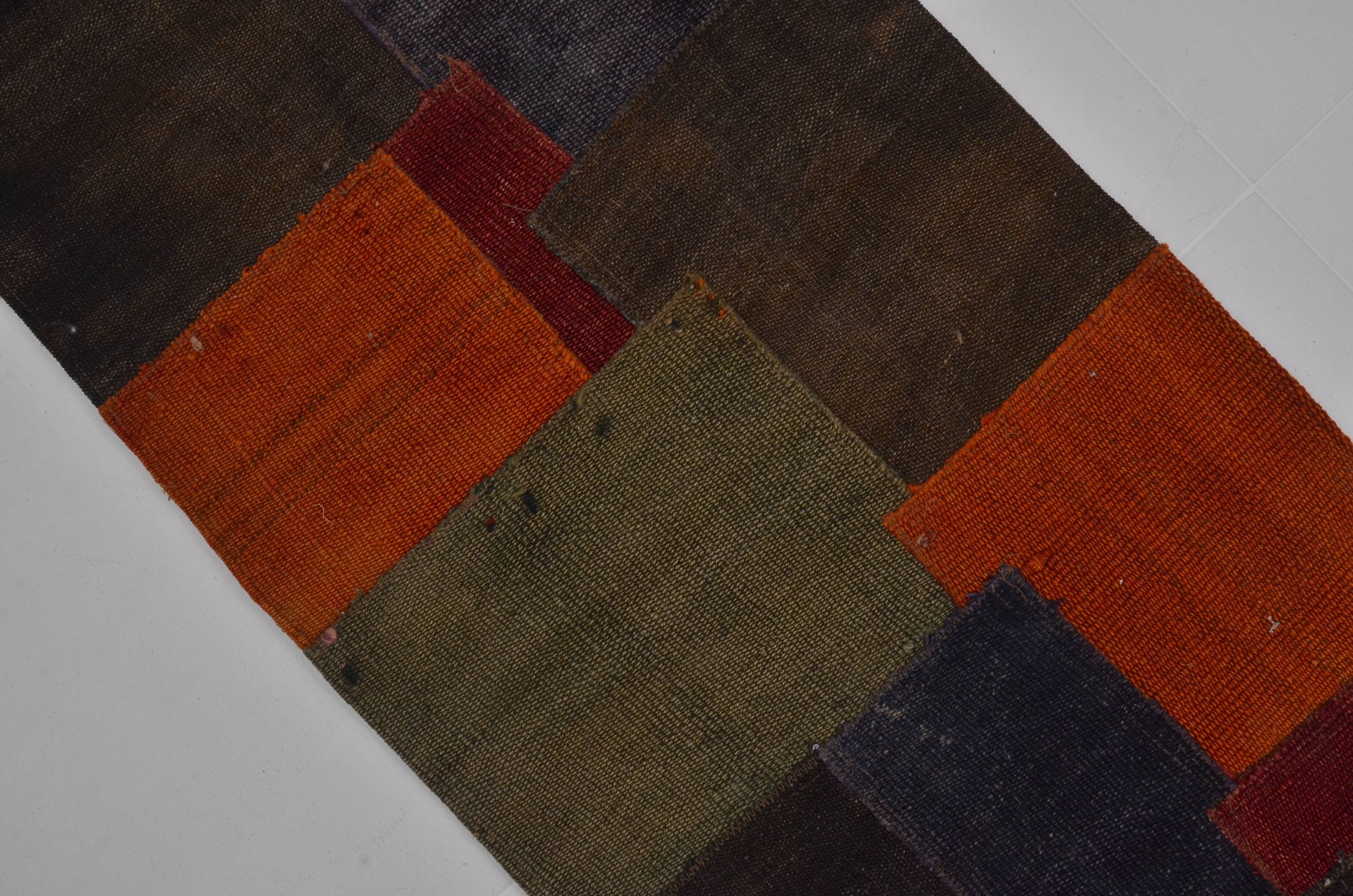 Colorful Vintage Wool Kilim Runner sku 3851