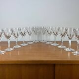 12 crystal wine glasses Lorraine Lemberg Bristol size