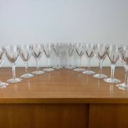 12 crystal wine glasses Lorraine Lemberg Bristol size