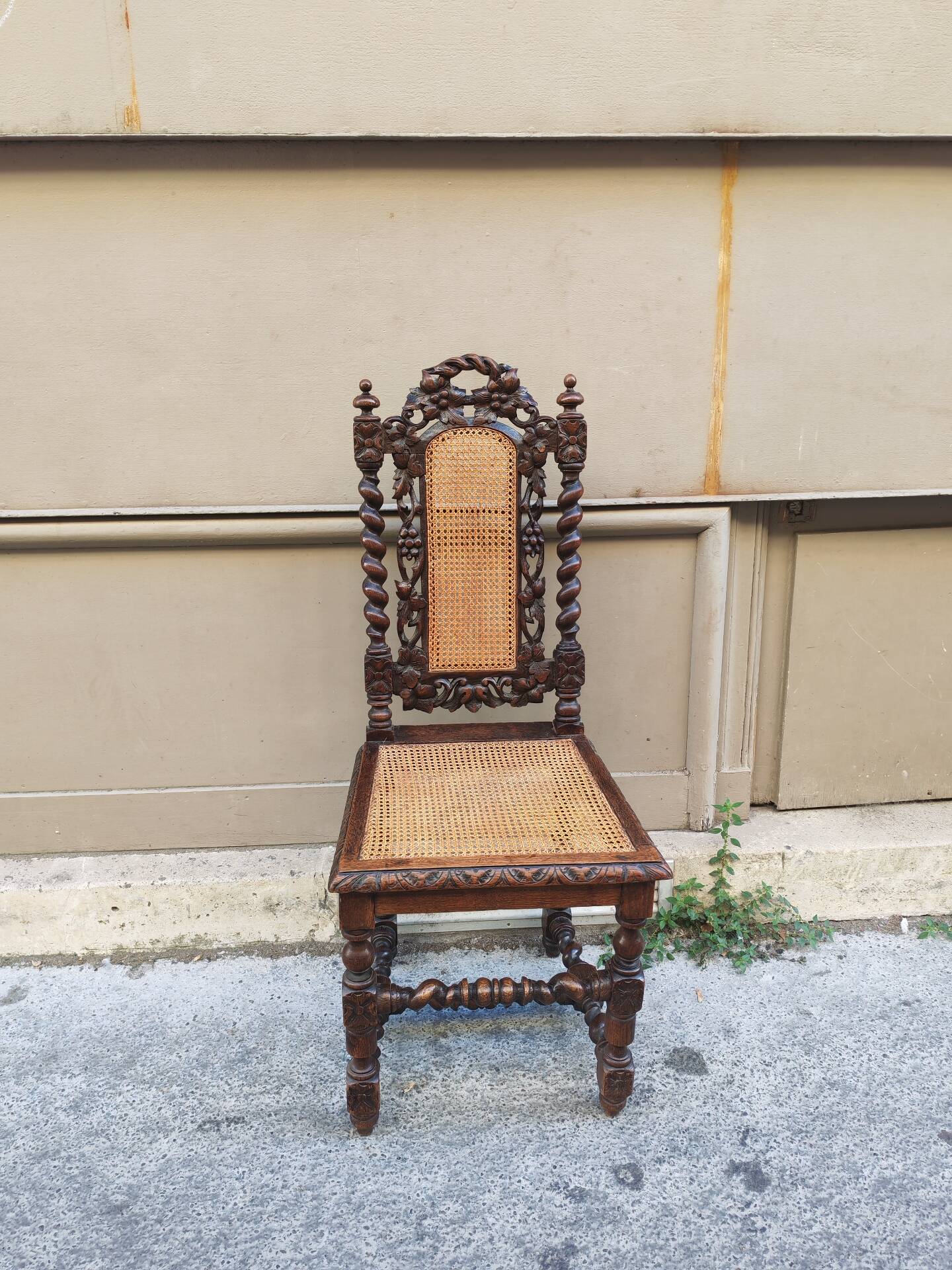 High chair in the style of Louis XIII, 19th century.