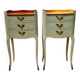 Pair of antique bedside tables