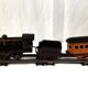 Petit train mécanique JEP, comprenant locomotive, tender, wagon lits, rail, années 1930