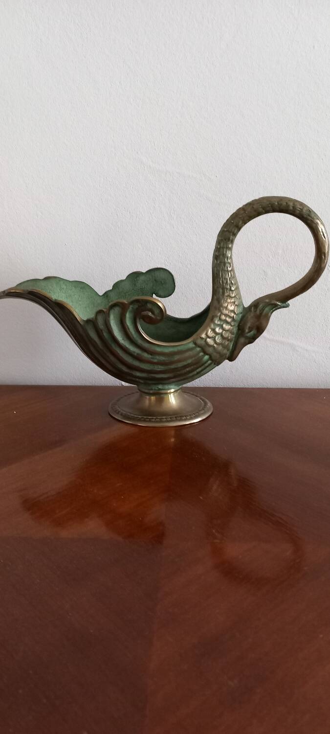 Bronze swan neck cup Max Le Verrier