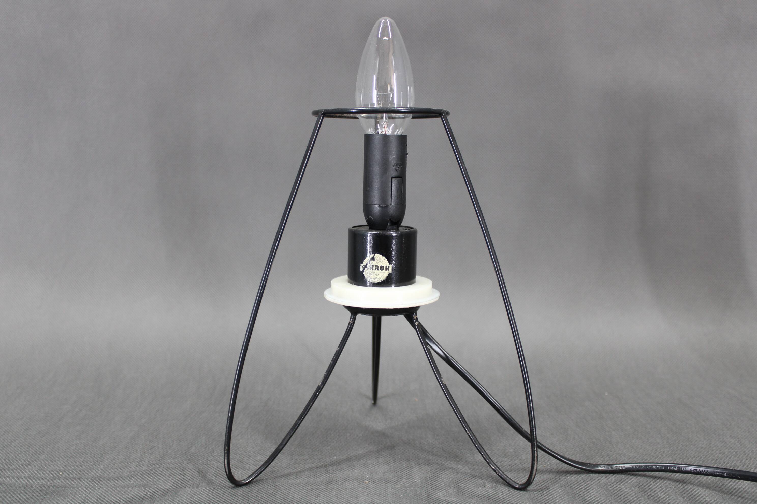 1960s Table Glass Lamp by Pokrok Zilina, Czechoslovakia