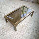 Table basse en laiton années 60