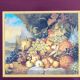 Set of 6 vintage Jason "Still Life Fruit" coasters, cork and durable.