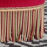 2 antique toad armchairs in red velvet