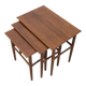 Tables gigognes en teck danois, ensemble de 3
