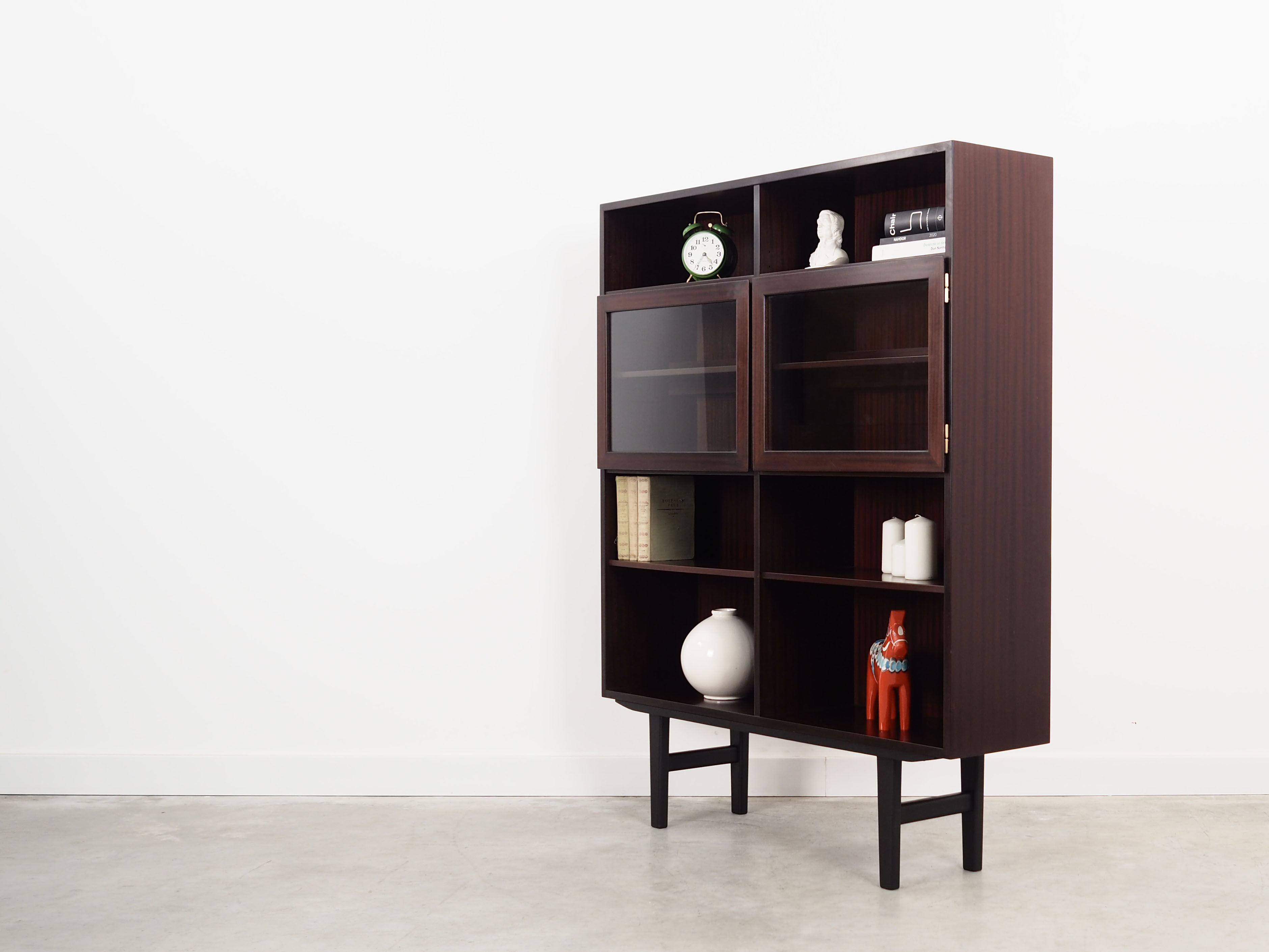 Bibliothèque en acajou, design danois, années 1970, fabriquée par Omann Jun