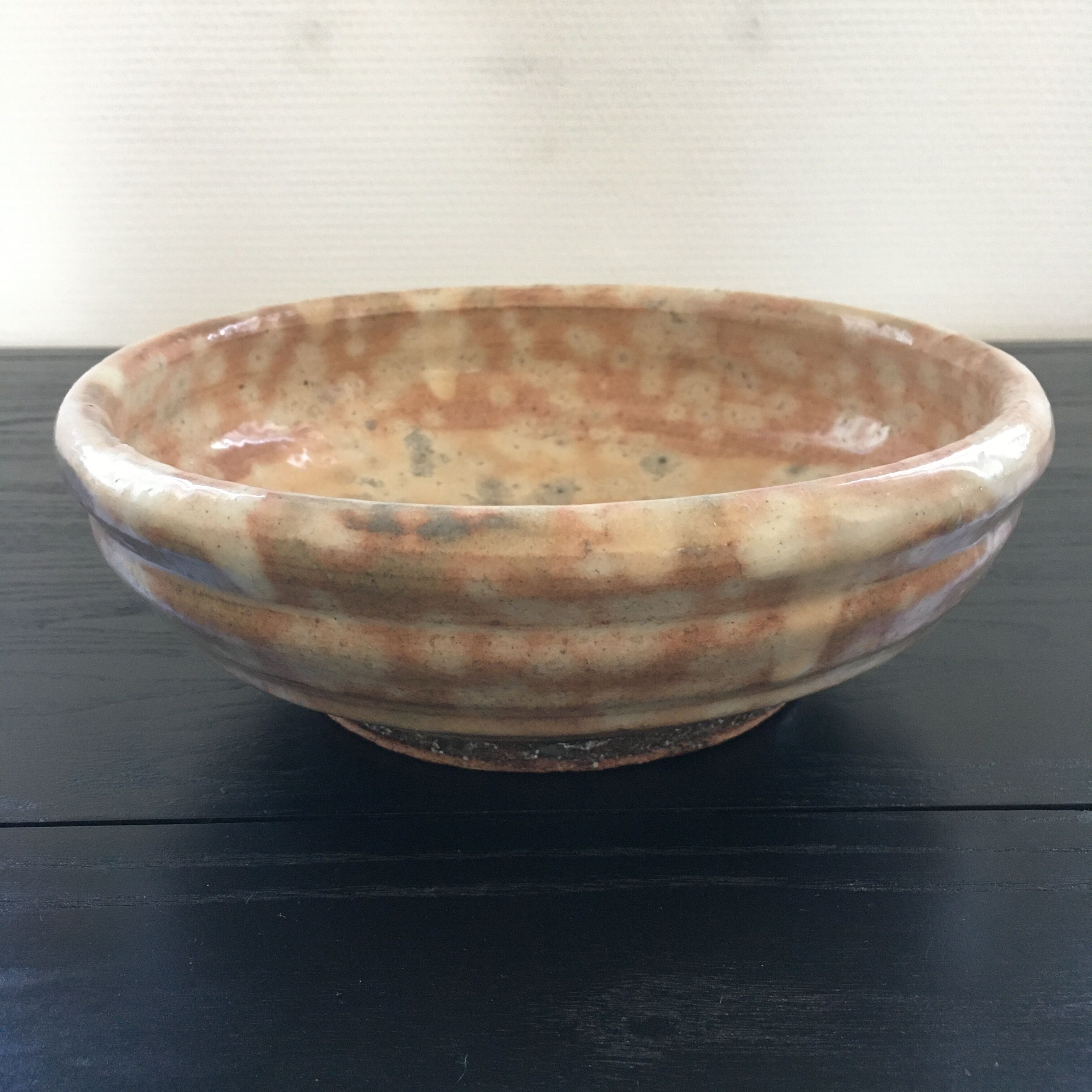 Pink beige raku cup
