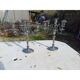 Pair of silver-plated metal candlesticks