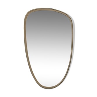 Vintage mirror 1960 free-form asymmetrical rearview mirror - 40 x 26 cm