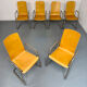 Set of 6 cantilever chairs from the Zumsteg Collection, moulded wood, 1980s.