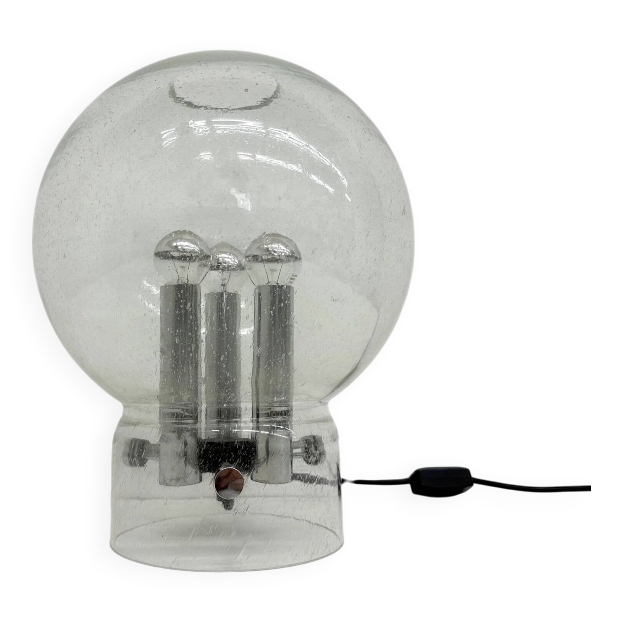 Limburg Glashütte glass table lamp, 1970s
