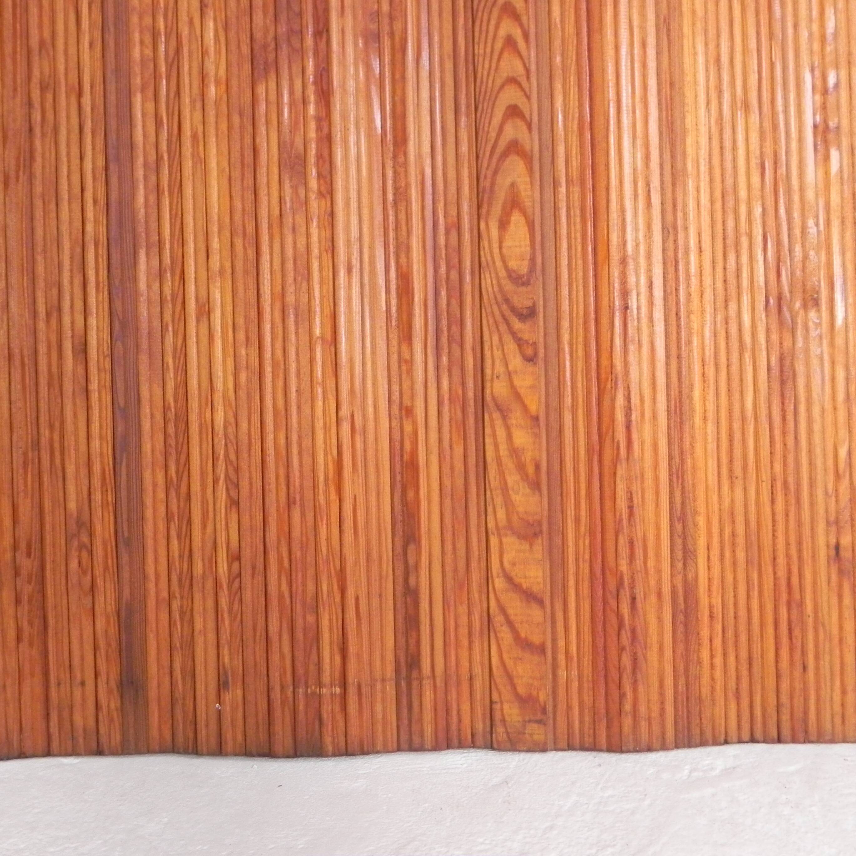 Room divider S.N.S.A. with pine slats in Baumann style, 1950s.