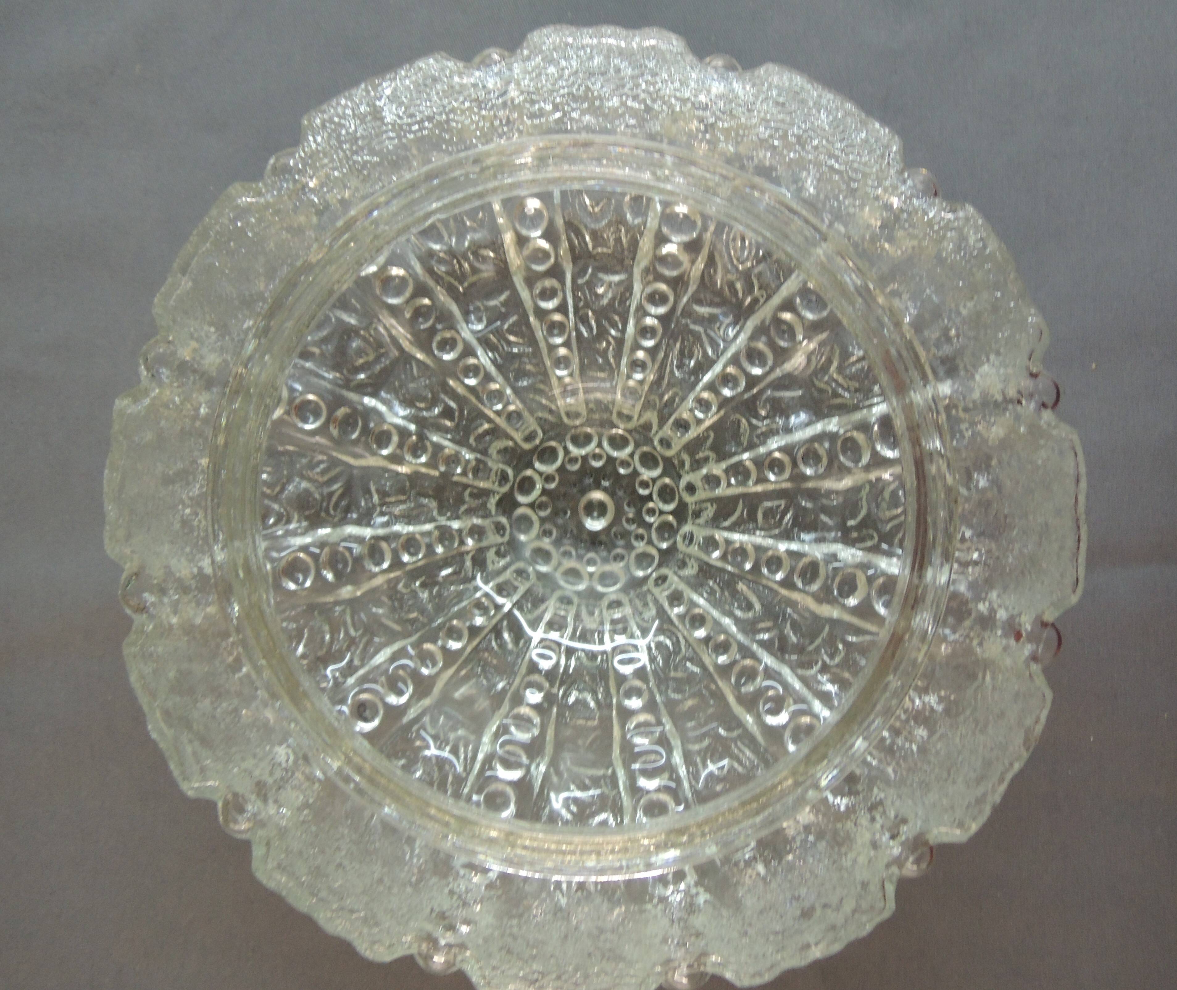 "Dome" ceiling light in moulded glass