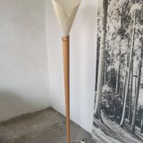 Floral wooden floor lamp