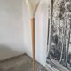 Floral wooden floor lamp