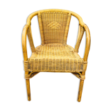 Rattan and wicker armchair