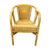 Fauteuil en rotin et osier