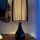 Black Touch Drop Lamp "Incidence" for tabletop use, touch-sensitive.