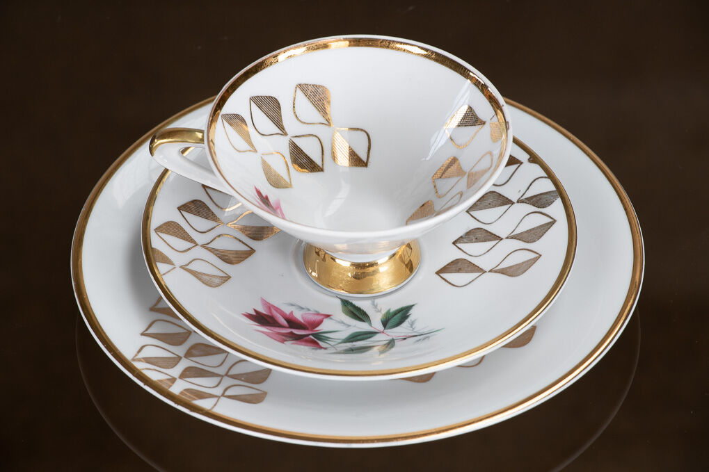 Cup and saucers Bavaria Germany 1950