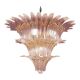 Mid-Century Modern Pink “Palmette” Murano Glass Chandelier