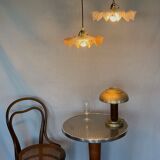 Pair of serrated opalines bistro style 1920