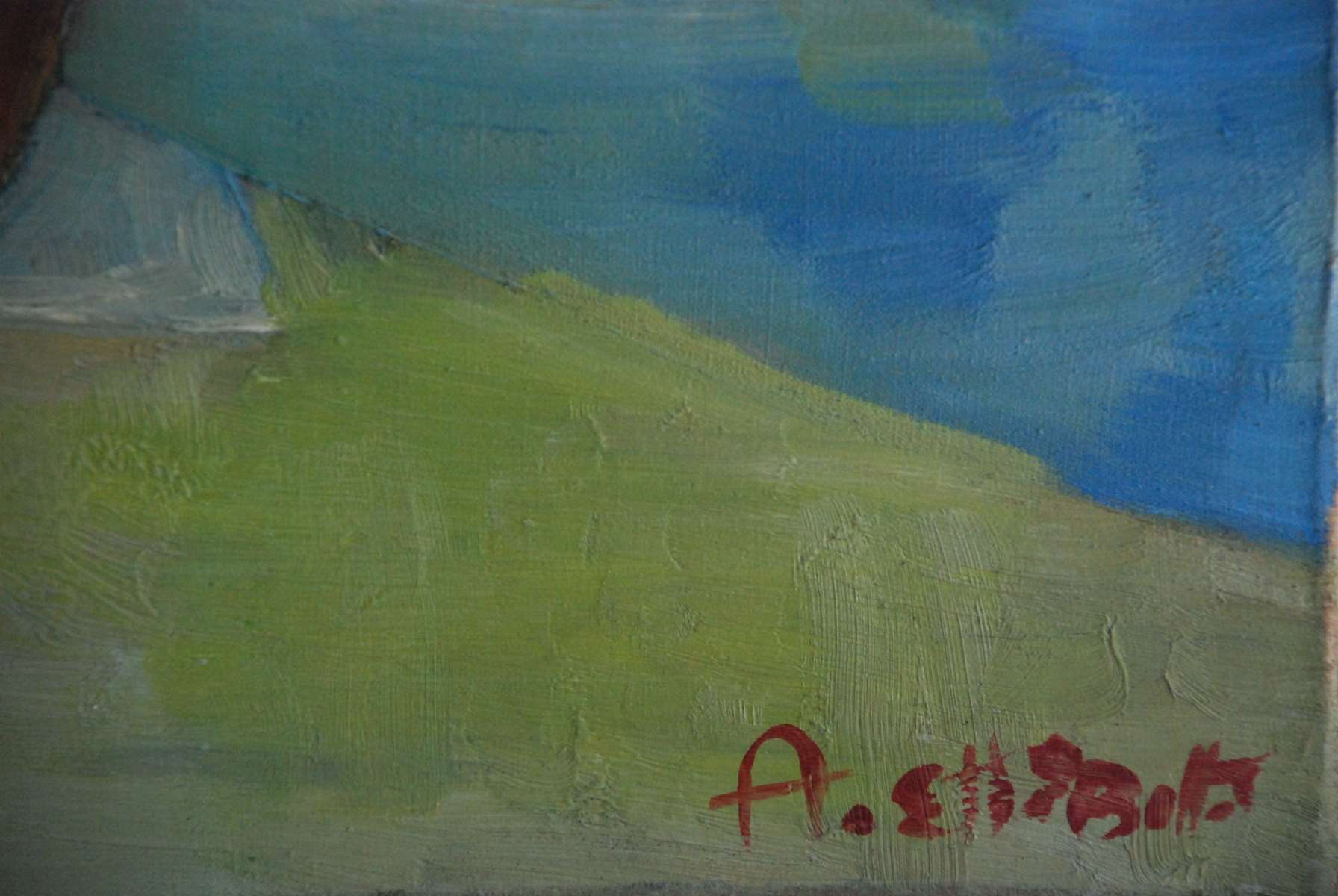 Painting the beach year 60s/70s Vintage