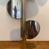 Miroir Sorcière Fleur Chrome Circa 1970