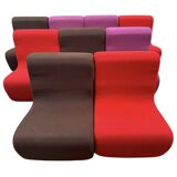 Set of 9 vintage fireside chairs