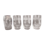 Set of 4 water glasses art deco