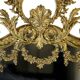 Vintage French brass wall mirror, 1960s