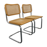Pair chairs design Marcel Breuer, Italy, 1980