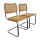 Pair chairs design Marcel Breuer, Italy, 1980