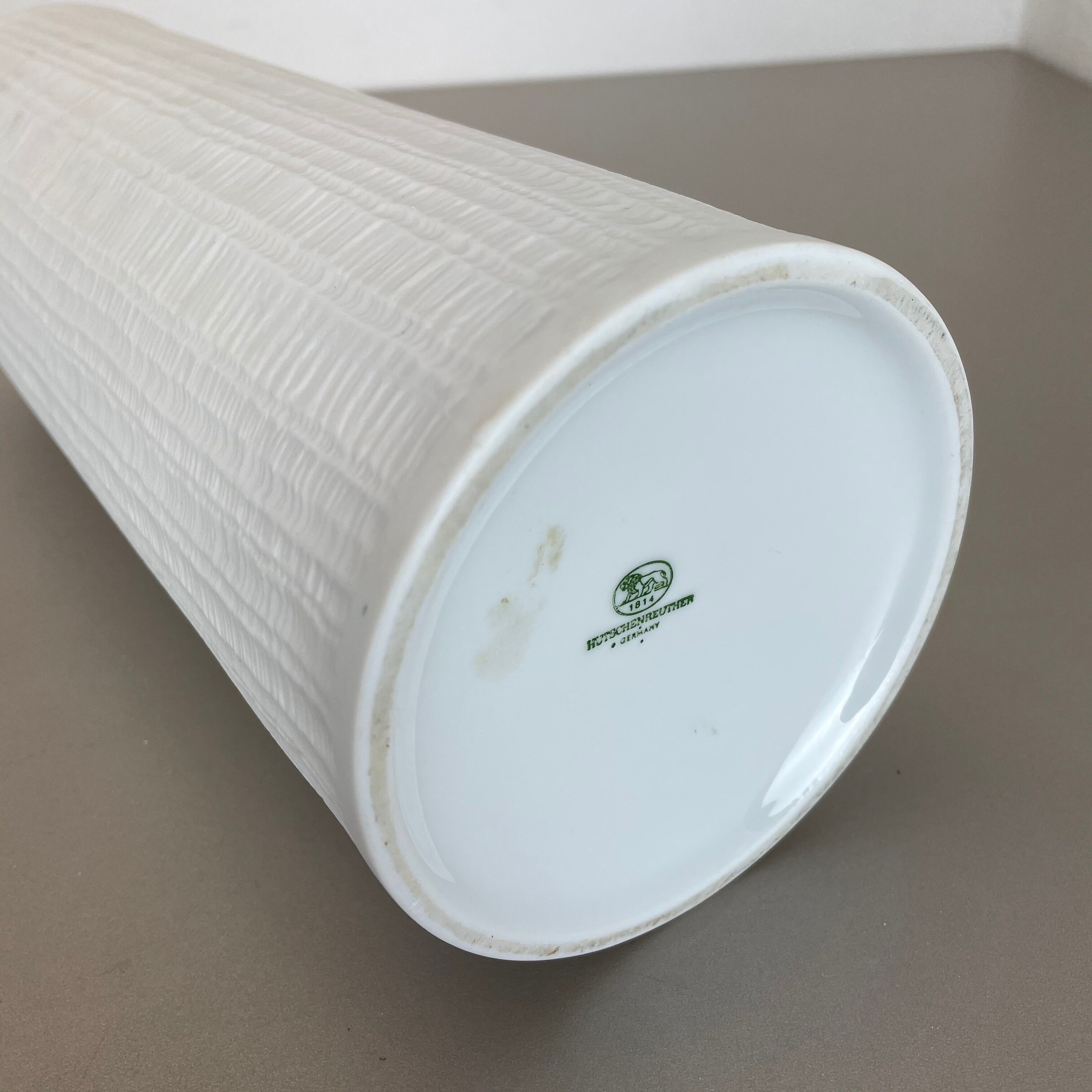 Large 32cm Op Art Vase Vase Heinrich Fuchs for Hutschenreuther, Germany, 1970s