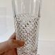 5 vintage glasses with a diamond point pattern