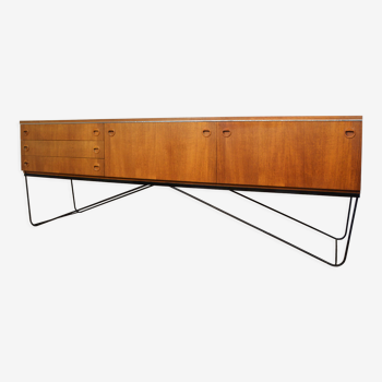 Scandinavian teak and metal sideboard