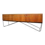 Scandinavian teak and metal sideboard