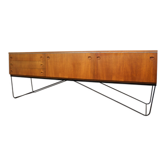 Scandinavian teak and metal sideboard